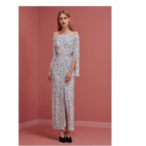 Chic designer Black and White Maxi Dress